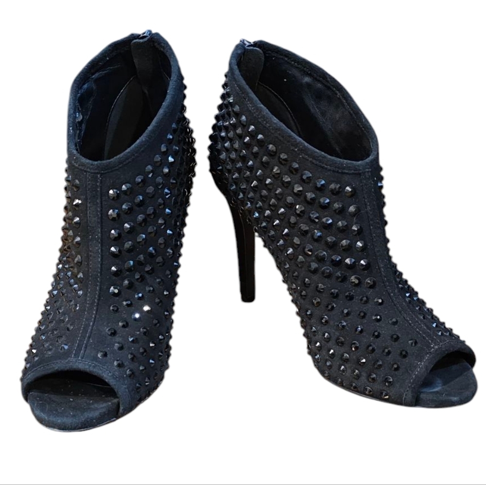 MICHAEL Michael Kors - Dani Open Peep Toe Crystal Bootie 4" High Heel Spiked​​